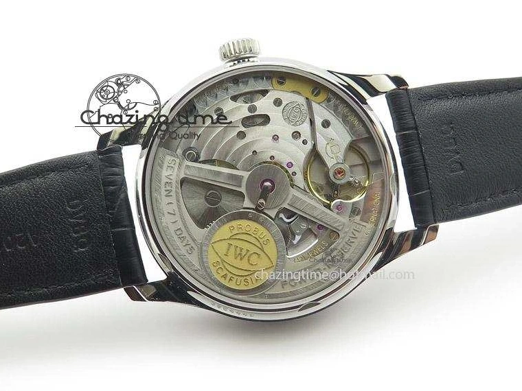 MIROTIME 0209 Portuguese Real PR IW500126 ZF 1:1 Best Edition Grey Red Dial On Black Leather Strap A52010 V Resilient 7333